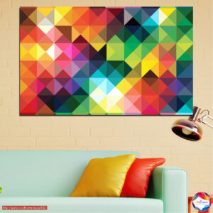 Buntes abstraktes Glanz 5-teiliges Leinwand-Set