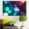 Ovaj apstraktni canvas prikazuje sjajne bubble oblike sa iridescent gradijentima boja