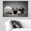 An abstract sphere radiates warm golden light against a soft neutral background