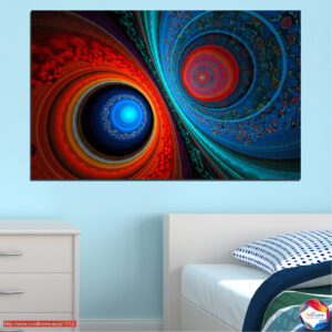 Harmonic Collision Abstract Sphere Canvas Print