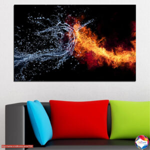 Vuur en Ijs Abstract Canvasprint