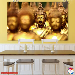 Goldene Buddha-Statue Leinwanddruck