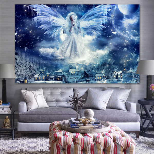 Zimski Anđeo u Galaksiji Canvas Print