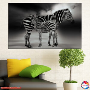 Sebra portree udus Canvas Print