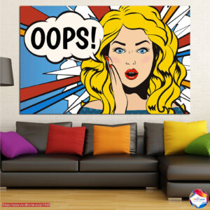 Pop Art Oops Comic Speech Bubble Canvas Print