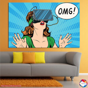 Pop Art OMG Comic Speech Bubble Canvas Print