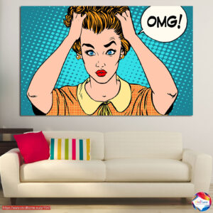 Pop Art OMG Comic Speech Bubble Canvas Print
