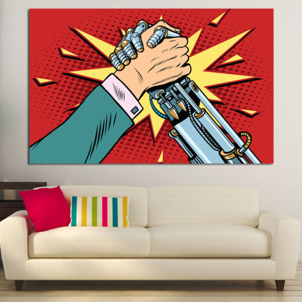 Lienzo Pop Art Apretón de Manos