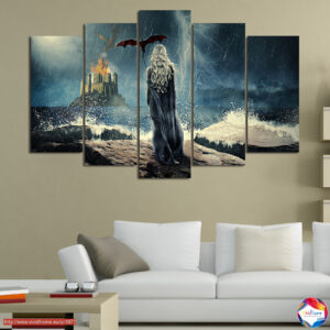 Game of Thrones Sárkány Fantasy 5 Részes Vászonnyomat