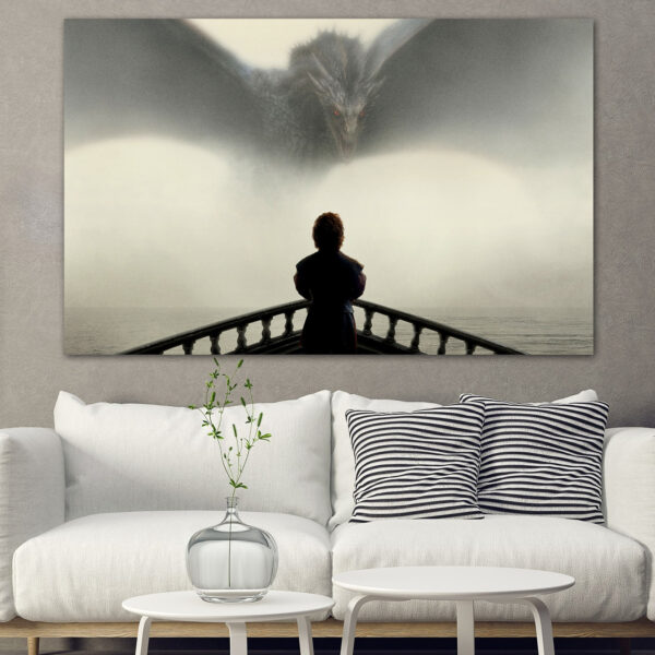 Game of Thrones Pūķa Fantāzijas Kanvas Prints