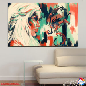 Game of Thrones Drachensilhouette Leinwanddruck