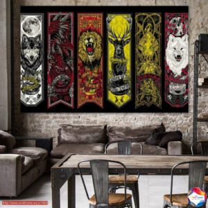 Game of Thrones Drachensilhouette Leinwanddruck