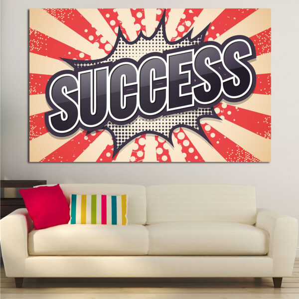 Pop Art SUCCESS Typografie Canvas Print