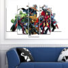 Fem-panel lærredssæt med Marvels Avengers superhelter i dristig tegneserieillustrationsstil