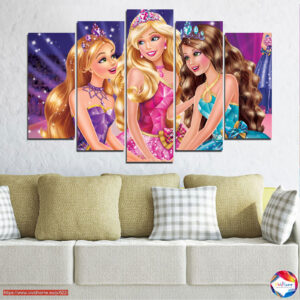 Barbie Princess 5-delige Canvas Print Set