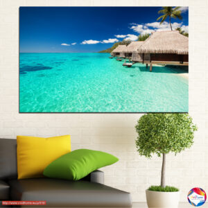 Island Dreams Canvas Print – Coastal Bay Scene
