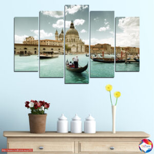Benátky Gondola View Canvas Print — 5dílná sada