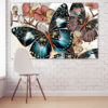 Abstract butterflies rendered in soft pastel tones against a neutral backdrop
