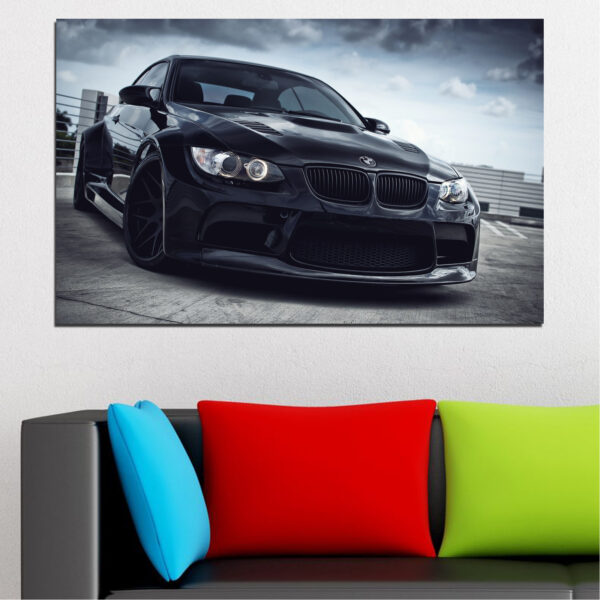Cuadro en lienzo de coupé deportivo BMW negro