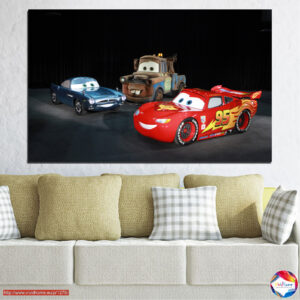 Lightning McQueen Roter Rennwagen Leinwanddruck