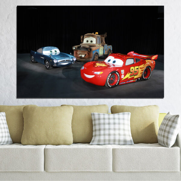 Lightning McQueen punane võidusõidu kanvaspilt