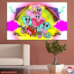 Gumball Κινούμενη Σειρά Χαρακτήρων Canvas Print