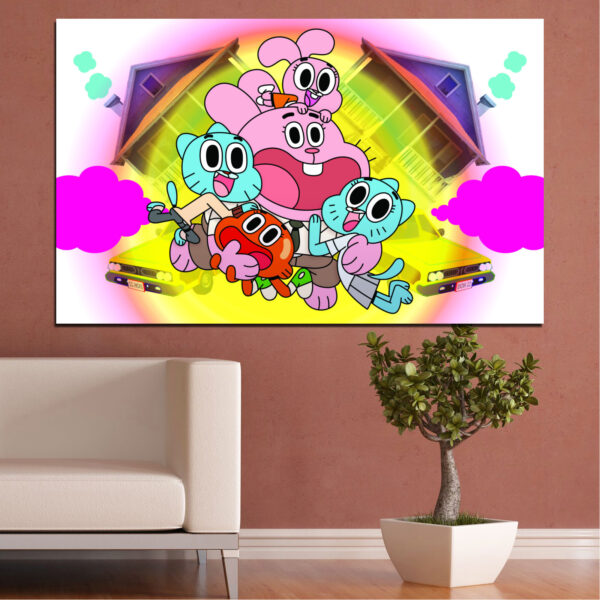 Gumball Animated Character Canvas Print