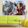 Zespół Avengers Marvela w odważnej ilustracji w stylu komiksu