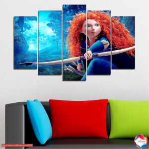 Disney Brave Merida 5-osaline lõuendiprintide komplekt
