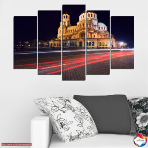 Alexander Nevsky Cathedral 5-Panel Lærredstryk