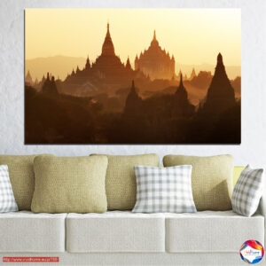 Tibetaans Bergtemple Canvas Print