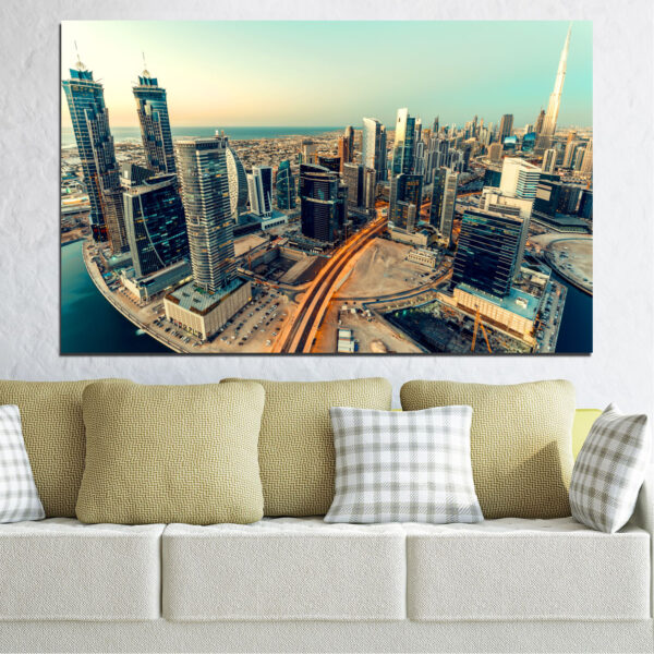 Dubajská panoráma pri súmraku - plátno