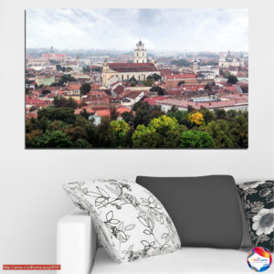 Vilnius Skyline 5-dílný tisk na plátně