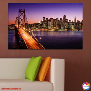 City Lights at Dusk Canvas Print