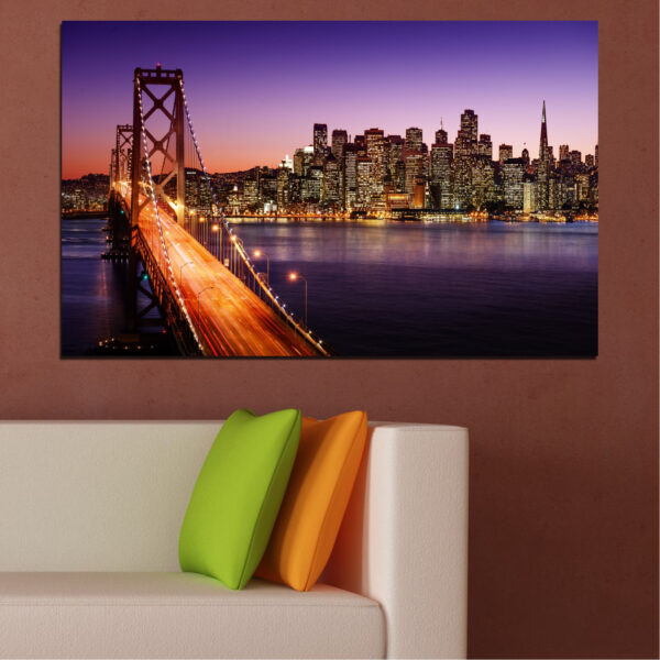 City Lights at Dusk Canvas Print