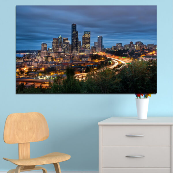 City Lights at Night Canvas Print