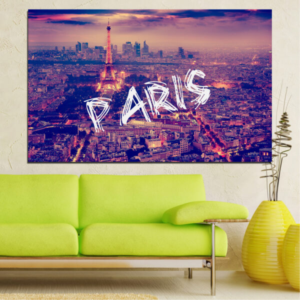 Paris Skyline Canvas Print with Eiffel Tower