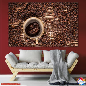 Kafijas Pūpolu 5 Paneļu Audekla Prints