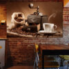 A vintage-style coffee recipe illustration rendered in warm sepia and cream tones