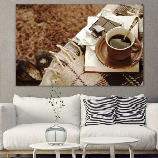 Kafijas un šokolādes audekla prints