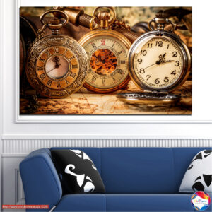 Vintage Taschenuhr Collage Leinwanddruck