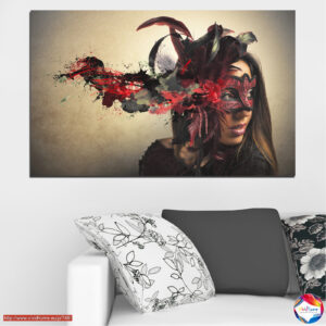 Karnevali Mask Portreel Canvas Print