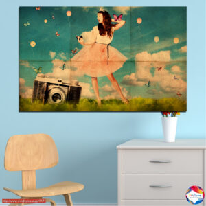 Vintage Fashion Collage Canvas Print