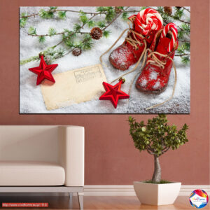 Greed Canvas Print – Χρυσά Νομίσματα και Χριστουγεννιάτικα Στολίδια