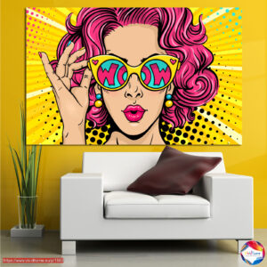 Pop Art WOW Comic Speech Bubble Canvas Print