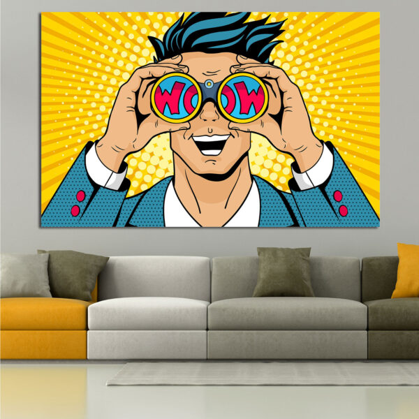 Impressão em Tela Pop Art WOW Comic