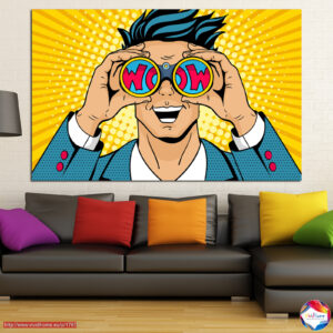 Pop Art WOW Comic Speech Bubble Canvas Print