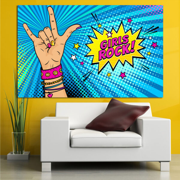 Lienzo Pop Art Girls Rock