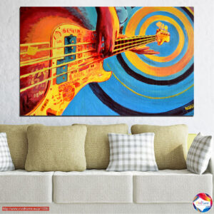 Rock'n'Roll Kitarr Sketch Canvas Print