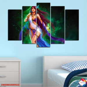 Fairy Woman Fashion Portrait 5-Piece Canvas Print